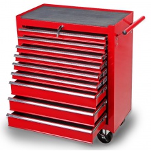 Wózek narzędziowy szafka warsztatowa 9 szuflad czerwony