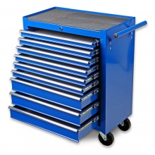 Wózek narzędziowy szafka warsztatowa 9 szuflad niebieski